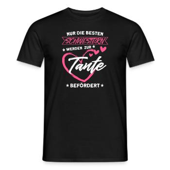 Tante Schwester Geschwister Geschenk - Männer T-Shirt - Schwarz - Vorne - AI Model Male 178 light (178cm)
