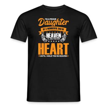 Vater Tochter Papa gestorben Tod Geschenk - Männer T-Shirt - Schwarz - Vorne - AI Model Male 178 light (178cm)