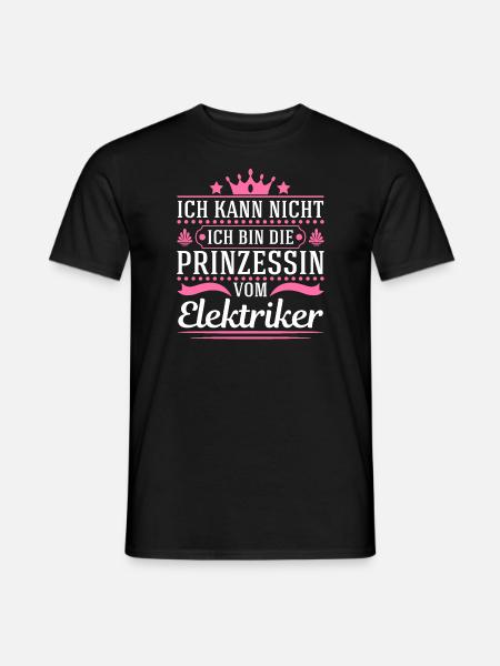 Elektriker Frau Elektromeister Elektroniker - Männer T-Shirt - Schwarz