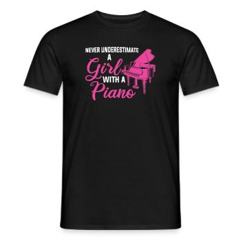 Piano Piano Musician - Men's T-Shirt - black - Front - AI Model Male 178 light (178cm)