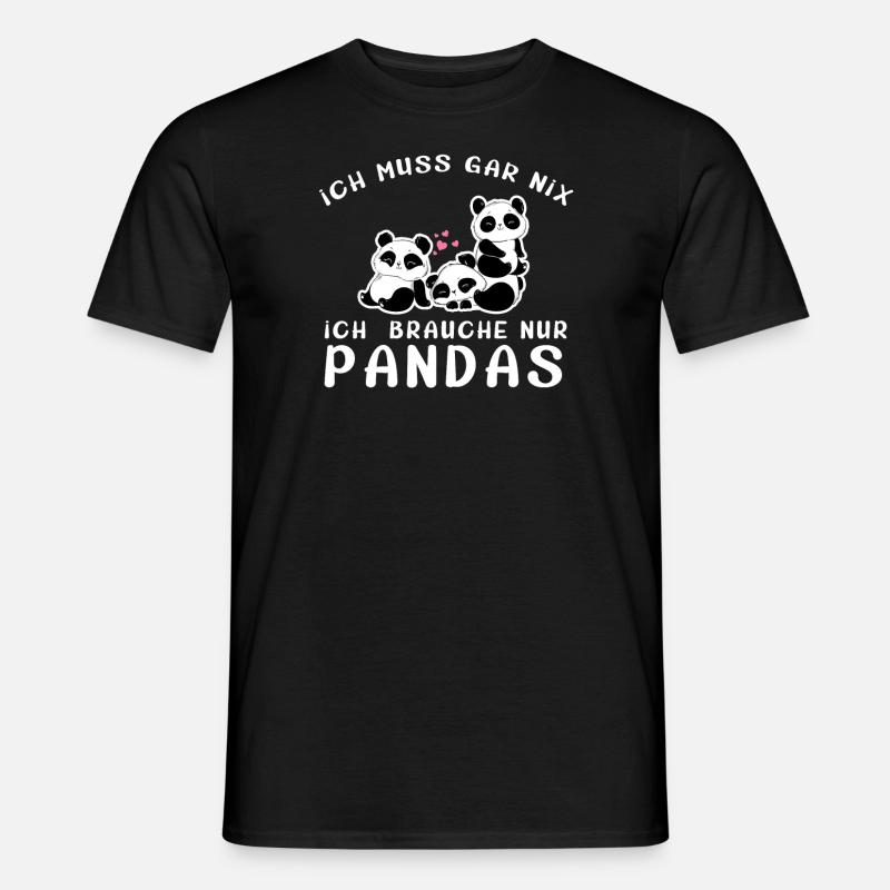 Panda Bär Pandas Geschenk - Männer T-Shirt - Schwarz