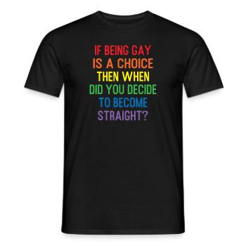 Schwul Homosexuell LGBT Geschenk - Männer T-Shirt - Schwarz - Vorne - AI Model Male 178 light (178cm)