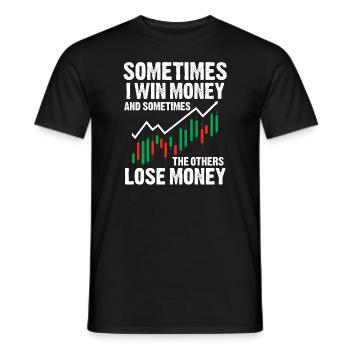 Trading Geld Investieren Trader Markt - Männer T-Shirt - Schwarz - Vorne - AI Model Male 178 light (178cm)
