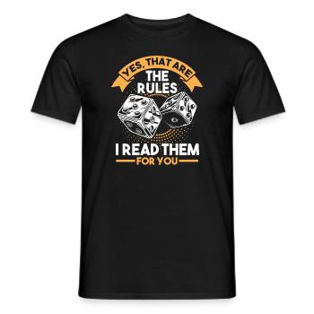 Jeu de société jeux de société jeu de société cadeau - T-shirt homme - noir - Devant - AI Model Male 178 light (178cm)
