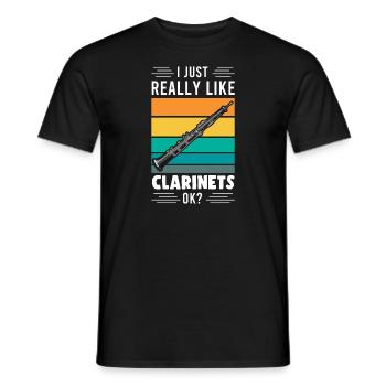 Clarinet Clarinet Clarinet Player Gift - Men's T-Shirt - black - Front - AI Model Male 178 light (178cm)
