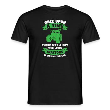 Tractor Boy Farming Tractor Boy Gift - Men's T-Shirt - black - Front - AI Model Male 178 light (178cm)
