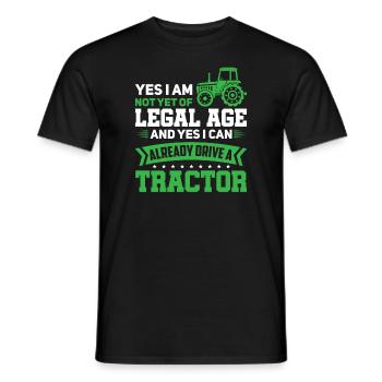 Tractor Boy Farmer Tractor Gift - Men's T-Shirt - black - Front - AI Model Male 178 light (178cm)