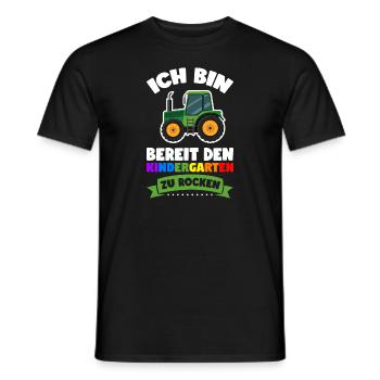 Kindergartenkind Einhorn Kindergarten Geschenk - Männer T-Shirt - Schwarz - Vorne - AI Model Male 178 light (178cm)