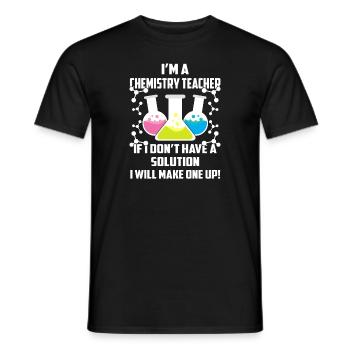 Chemistry Teacher Chemistry Lover Chemistry Gift - Men's T-Shirt - black - Front - AI Model Male 178 light (178cm)