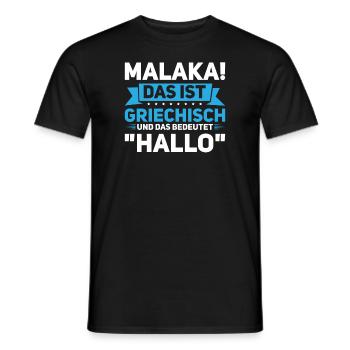 Malaka Griechenland Griechische Flagge Geschenk - Männer T-Shirt - Schwarz - Vorne - AI Model Male 178 light (178cm)