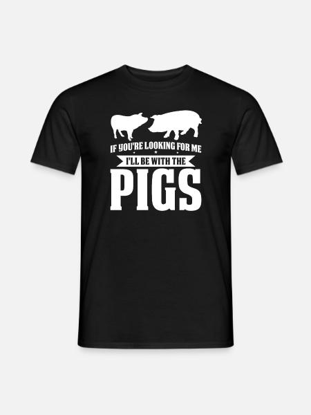 Pigs pig animal lover gift - Men's T-Shirt - black