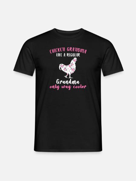 Poulet grand-mère Farming poulets cadeau - T-shirt homme - noir