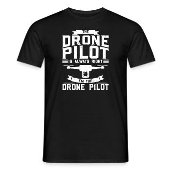 Drone pilote Drone Cadeau Pilote - T-shirt homme - noir - Devant - AI Model Male 178 light (178cm)