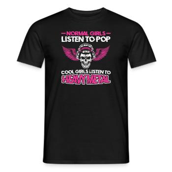 Heavy Metal Mädchen Heavy Metal Musik F - Männer T-Shirt - Schwarz - Vorne - AI Model Male 178 light (178cm)