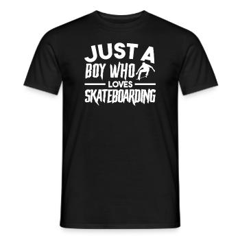 Skateboarding Boy Skateboarding Geschenk - Männer T-Shirt - Schwarz - Vorne - AI Model Male 178 light (178cm)