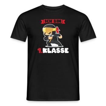 Ich bin 1.Klasse Schulanfang schulbeginn Geschenk - Männer T-Shirt - Schwarz - Vorne - AI Model Male 178 light (178cm)