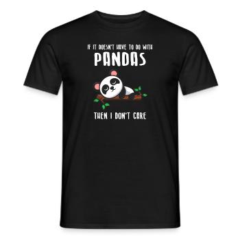 Panda Panda Pandas Geschenk - Männer T-Shirt - Schwarz - Vorne - AI Model Male 178 light (178cm)