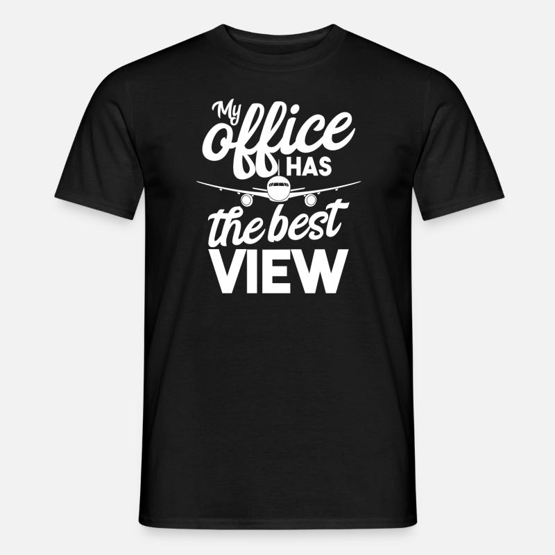 Pilot Piloten Flugzeug Geschenk - Männer T-Shirt - Schwarz