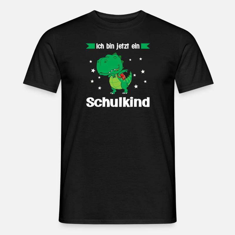 Schulkind Dino Einschulung Geschenk - Männer T-Shirt - Schwarz