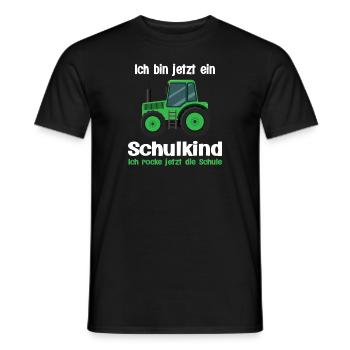 Einschulung Traktor Gaming Geschenk - Männer T-Shirt - Schwarz - Vorne - AI Model Male 178 light (178cm)
