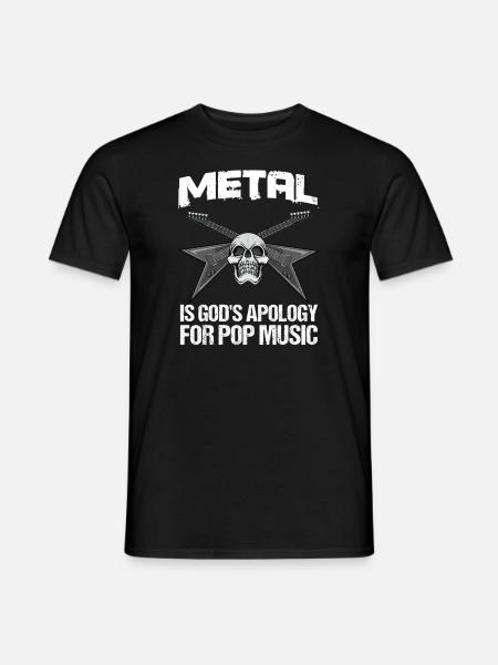Metal Music Metal ist Gottes - Männer T-Shirt - Schwarz