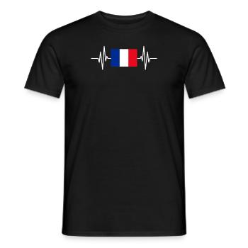 Frankreich-Flagge Französisch Geschenk - Männer T-Shirt - Schwarz - Vorne - AI Model Male 178 light (178cm)