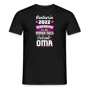 Rentnerin 2022 Vollzeit Oma Ruhestand - Männer T-Shirt - Schwarz - Vorne - AI Model Male 178 light (178cm)