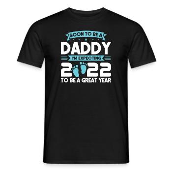 Future Daddy 2022 Future Papa Bébé Cadeau - T-shirt homme - noir - Devant - AI Model Male 178 light (178cm)