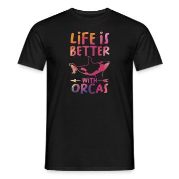 Orca Orca Geschenk - Männer T-Shirt - Schwarz - Vorne - AI Model Male 178 light (178cm)