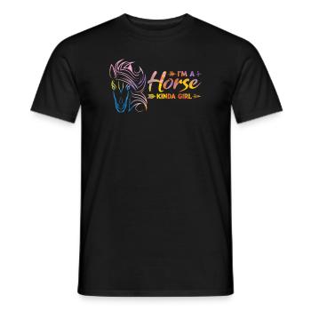 Horse Girl Horse Girl Gift - Men's T-Shirt - black - Front - AI Model Male 178 light (178cm)