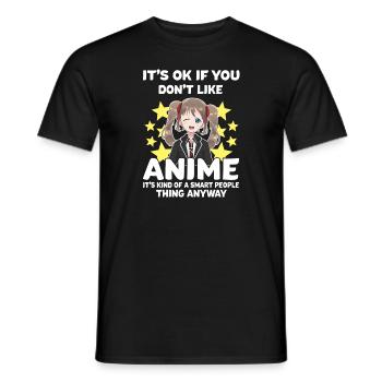 Anime Girl Anime Kawaii Cadeau - T-shirt homme - noir - Devant - AI Model Male 178 light (178cm)