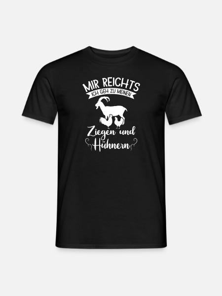 Hühner & Ziegen Mädchen Bäuerin Geschenk - Männer T-Shirt - Schwarz