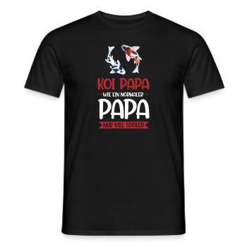 Koi Papa Koi Fisch Koi-Karpfen Geschenk - Männer T-Shirt - Schwarz - Vorne - AI Model Male 178 light (178cm)