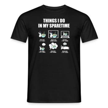 K-Pop & Ramen K-Pop Koreanisches Geschenk - Männer T-Shirt - Schwarz - Vorne - AI Model Male 178 light (178cm)