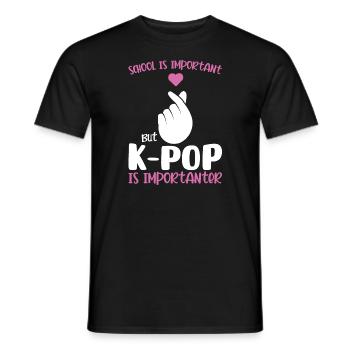 K-Pop K-Pop Korean Gift - Men's T-Shirt - black - Front - AI Model Male 178 light (178cm)