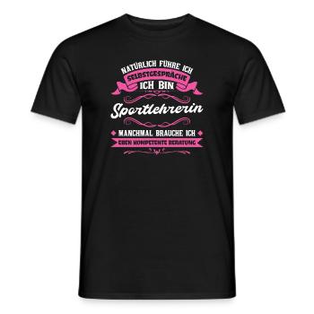 Sportlehrerin Schule Sportunterricht Geschenk - Männer T-Shirt - Schwarz - Vorne - AI Model Male 178 light (178cm)