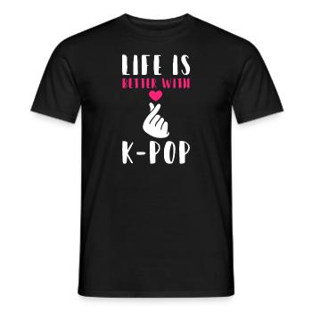K-Pop K-Pop Geschenk - Männer T-Shirt - Schwarz - Vorne - AI Model Male 178 light (178cm)