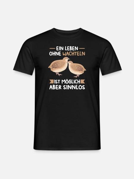 Wachtel Wachtelvogel Zwergwachtel Geschenk - Männer T-Shirt - Schwarz