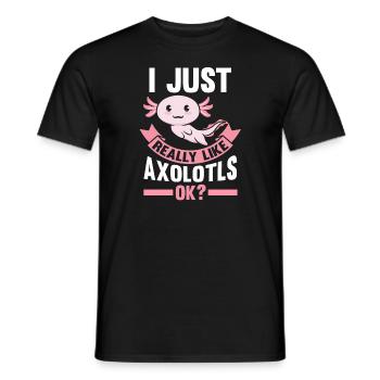 Axolotl Axolotl Gift - Men's T-Shirt - black - Front - AI Model Male 178 light (178cm)