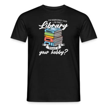 Bibliothèque bibliothèque cadeau - T-shirt homme - noir - Devant - AI Model Male 178 light (178cm)
