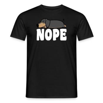 Teckel Nope Teckel Nope Cadeau - T-shirt homme - noir - Devant - AI Model Male 178 light (178cm)
