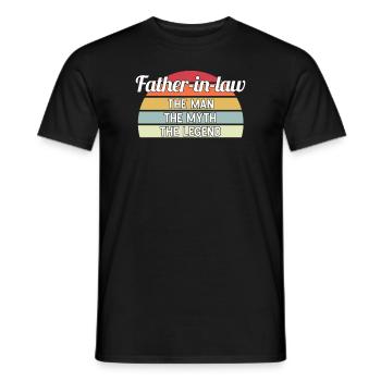 Beau-père beau-père cadeau - T-shirt homme - noir - Devant - AI Model Male 178 light (178cm)