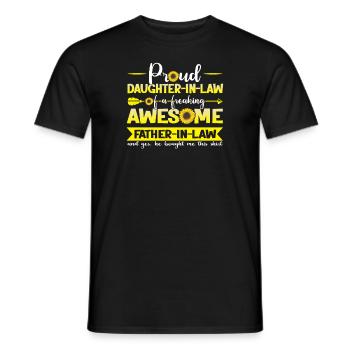 Daughter-in-law Father-in-law Daughter-in-law - Men's T-Shirt - black - Front - AI Model Male 178 light (178cm)