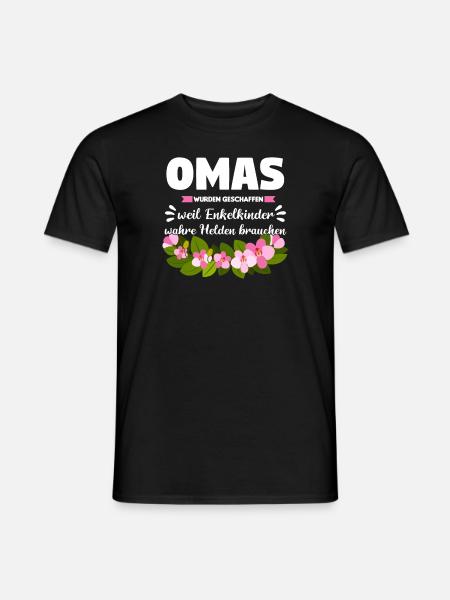 Oma Großmutter Enkelkind Geschenk - Männer T-Shirt - Schwarz
