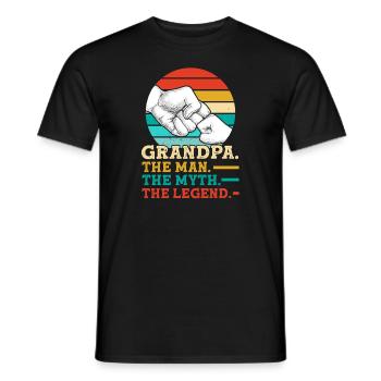 Cadeau grand-père grand-père - T-shirt homme - noir - Devant - AI Model Male 178 light (178cm)