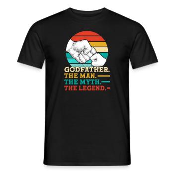 Pate Pate Patenkind Geschenk - Männer T-Shirt - Schwarz - Vorne - AI Model Male 178 light (178cm)