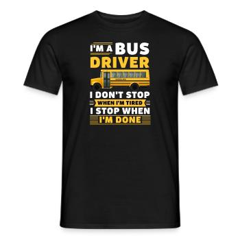 School Bus Driver Bus Driver Drive Gift - Men's T-Shirt - black - Front - AI Model Male 178 light (178cm)