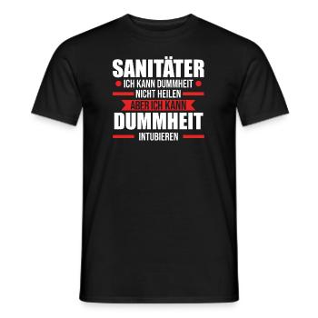 Sanitäter Rettungssanitäter Geschenk - Männer T-Shirt - Schwarz - Vorne - AI Model Male 178 light (178cm)