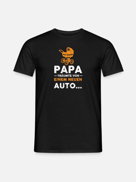 Papa Werdender Papa Vater Geschenk - Männer T-Shirt - Schwarz