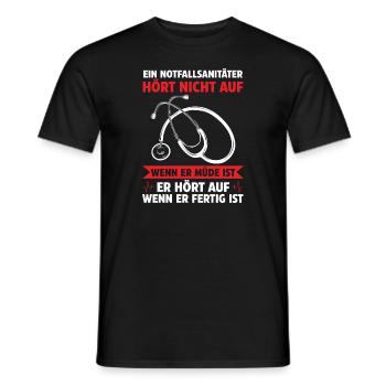 Notfallsanitäter Rettungssanitäter Geschenk - Männer T-Shirt - Schwarz - Vorne - AI Model Male 178 light (178cm)